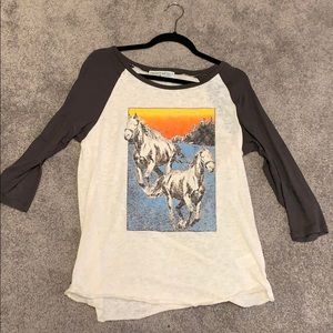 3/4 sleeve raglan top